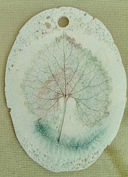 Oval Plant Tile approx 15x10cm (sold)