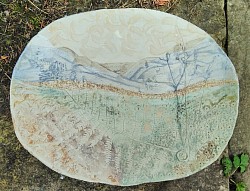 Large Oval Landscape Platter approx 40x50cm