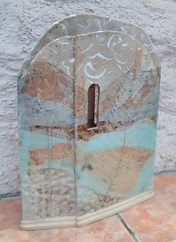 Large Fractured Landscape Pot approx 45x35x6cm