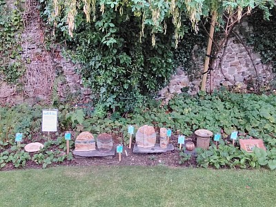 Ceramics in the Orchard Garden, Hudson House, Reeth