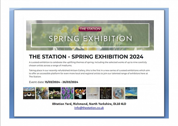 Details of the Spring exhibition, featuring 9 artists