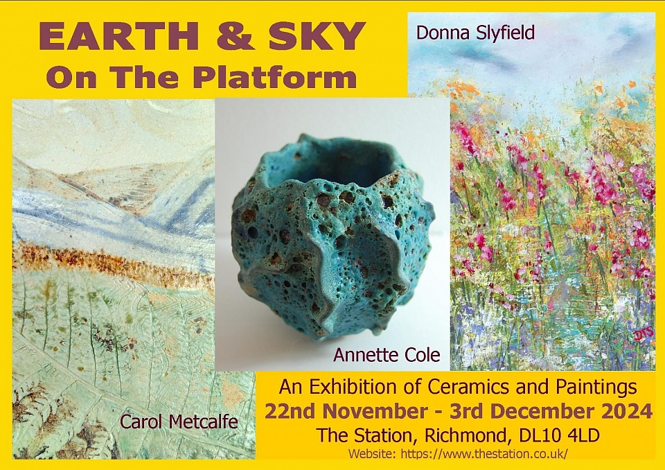 See ceramics by Carol Metcalfe and Annette Cole alongside paintings by Donna Slyfield